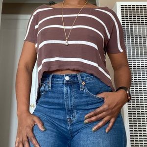 Boat Neck Crop Top S/M